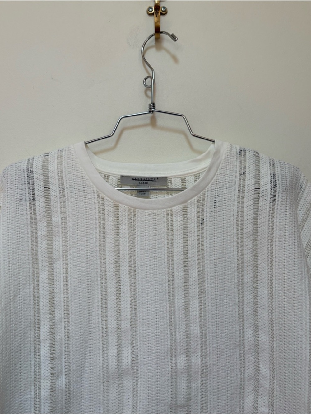 NWOT All Saints Giana Crochet Crew Neck Tank Top Size Large Women’s - Picture 6 of 11